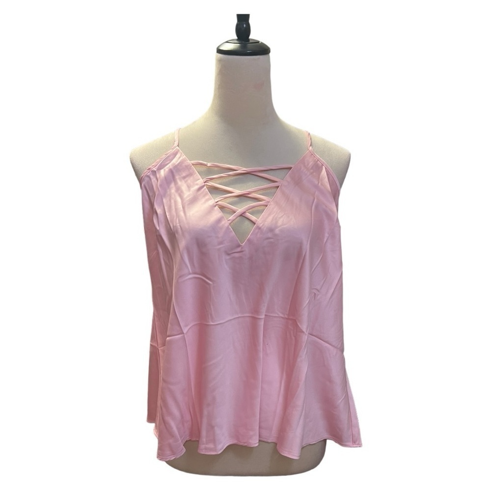 Frederick’s of Hollywood baby pink satin pajama set size 2x and 3x NWT - Picture 5 of 10